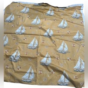 Ralph Lauren Vintage Sailboat Nautical Fabric Remnant Piece